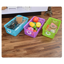 Multipurpose eco-friendly plastic kitchen basket storage with handle